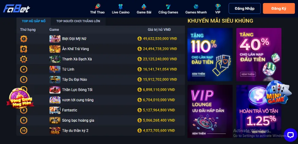 Khuyến mãi hoàn trả hàng tuần fcb8 vip